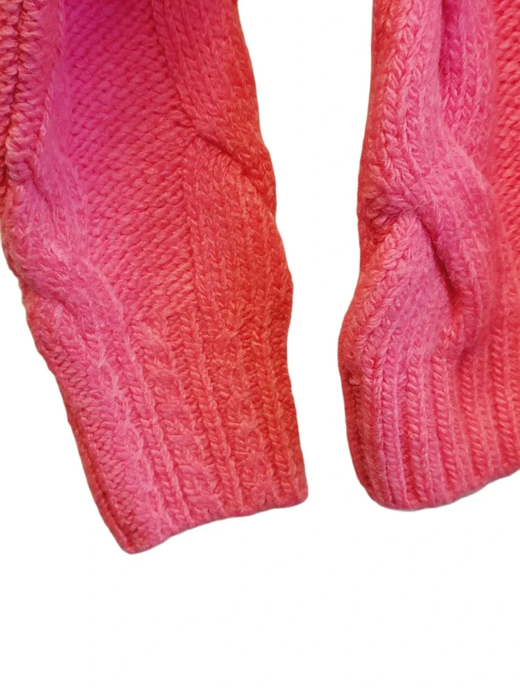 NEW Anthropologie Pink Mock Neck Cable-Knit Sweater - Various - Picture 11 of 12